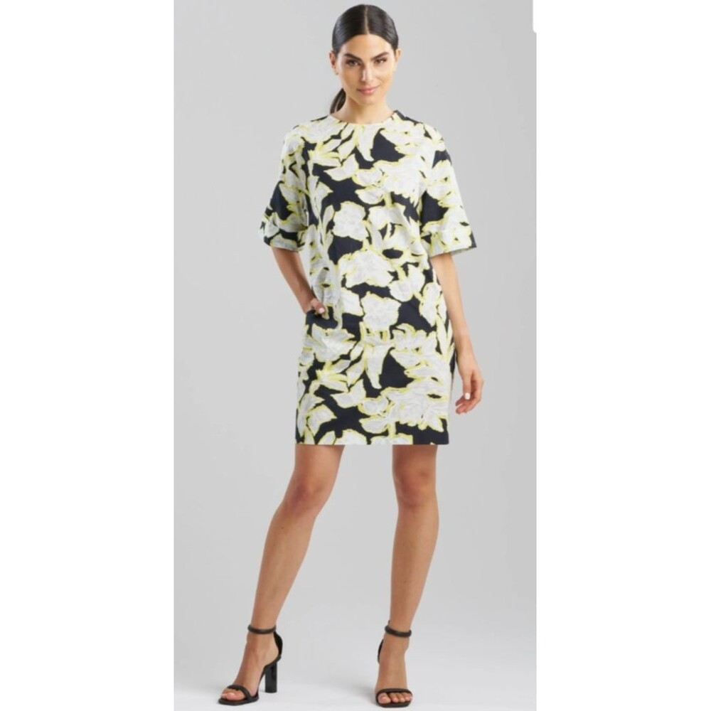 NATORI Misty Floral T-Shirt Dress XL 60s Inspired Mod Minimalist